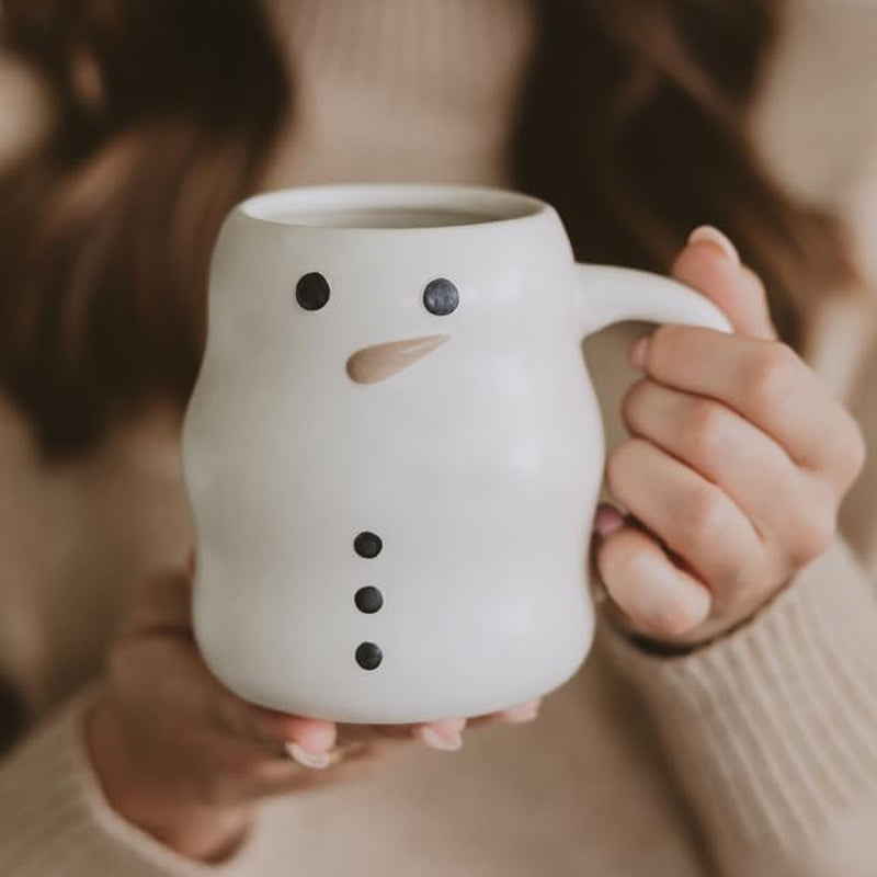 Snowman Coffee Mug, 21Oz Ceramic Christmas Mug for Her