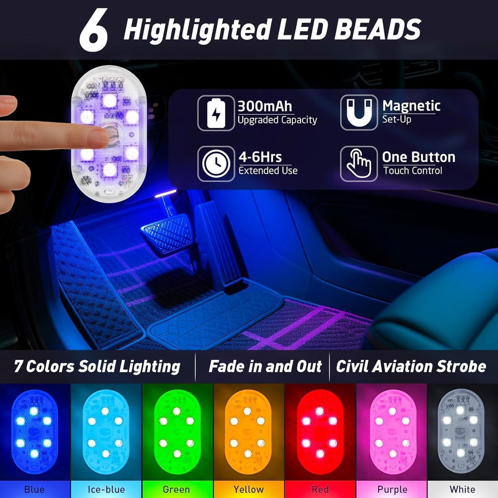Wireless Car LED Lights (4-Pack) – Loyal Crest
