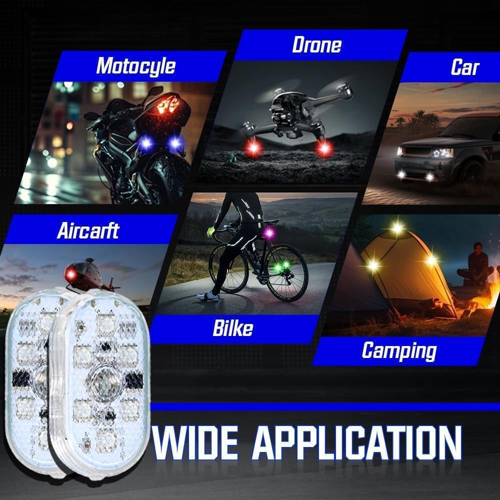 4Pcs Wireless LED Lights for Car, Rechargeable Interior Car Lights