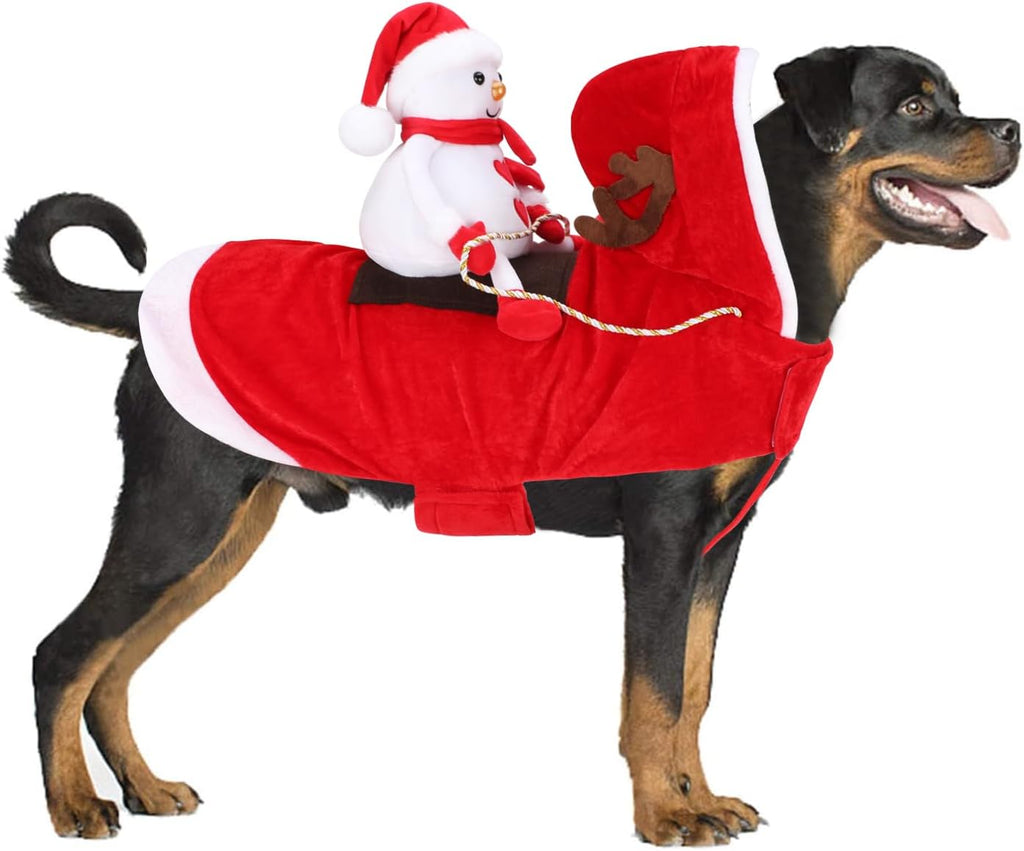 Santa Dog Costume, Dog Christmas Outfit, Santa Rider Costume, Size L