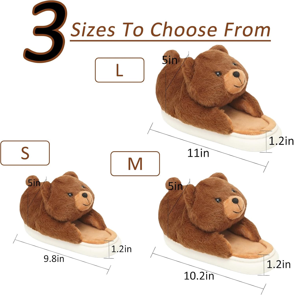 Women'S Men'S Valentines Slippers Cute Bear Slippers,Fuzzy Animal Indoor House Shoes,Gifts for Valentines Day Birthday,Pillow Cloud Warm Fluffy Slipper with Thick Soled