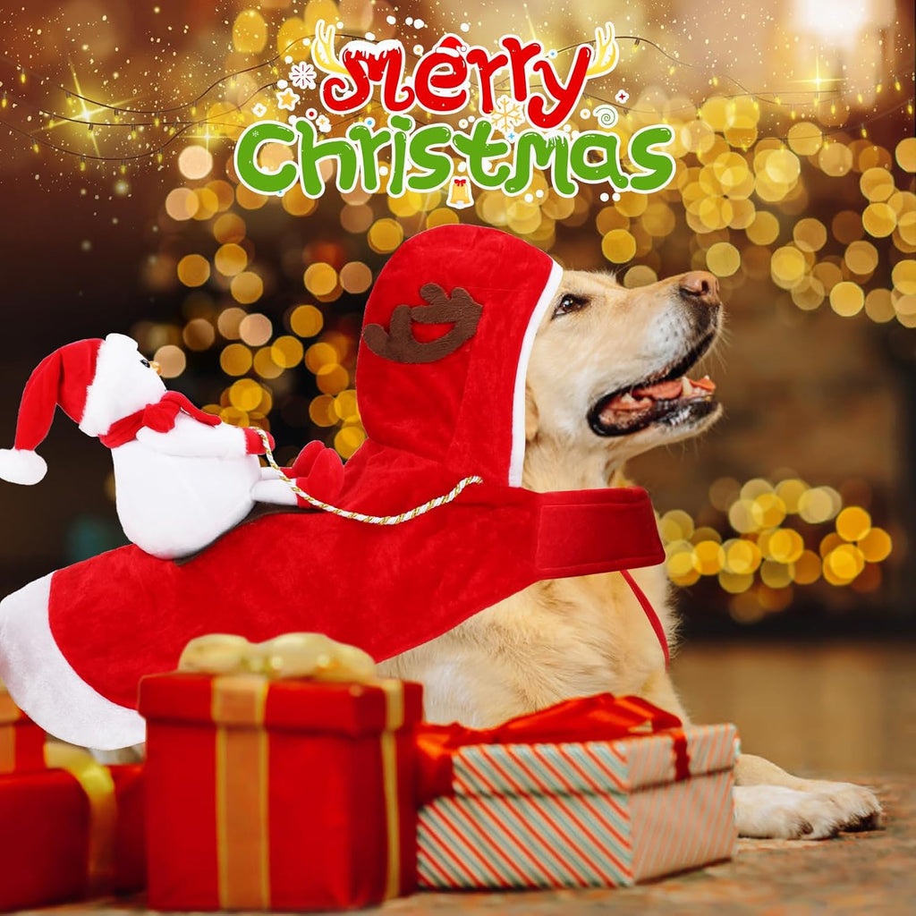 Santa Dog Costume, Dog Christmas Outfit, Santa Rider Costume, Size L