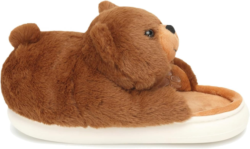 Women'S Men'S Valentines Slippers Cute Bear Slippers,Fuzzy Animal Indoor House Shoes,Gifts for Valentines Day Birthday,Pillow Cloud Warm Fluffy Slipper with Thick Soled