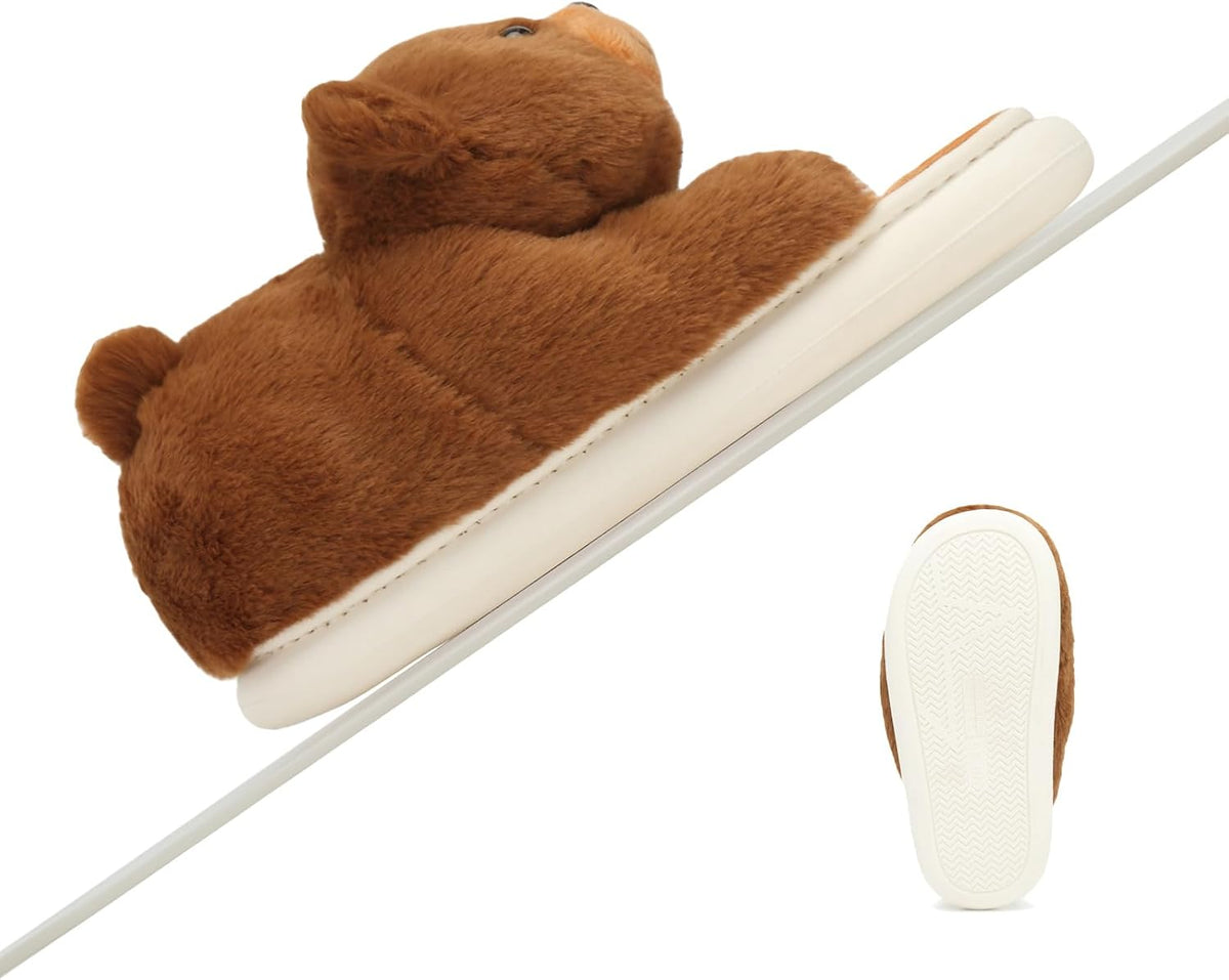 Women'S Men'S Valentines Slippers Cute Bear Slippers,Fuzzy Animal Indoor House Shoes,Gifts for Valentines Day Birthday,Pillow Cloud Warm Fluffy Slipper with Thick Soled
