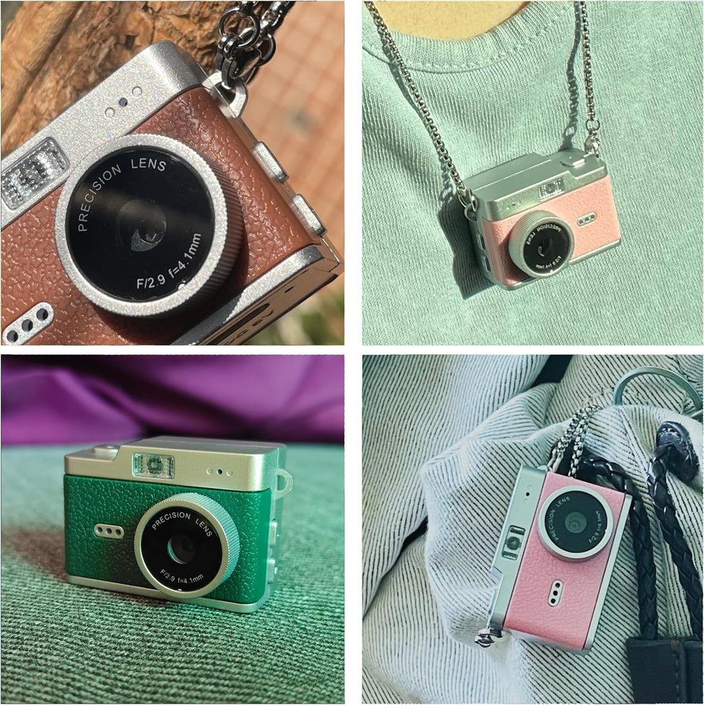 Keychain Digital Camera,Mini Digital Camera with 32GB Card,Video Recording,Bag Charms,Compact Micro Thumb Camera,Photography Cameras for Beginners Teens and Adults (Green)